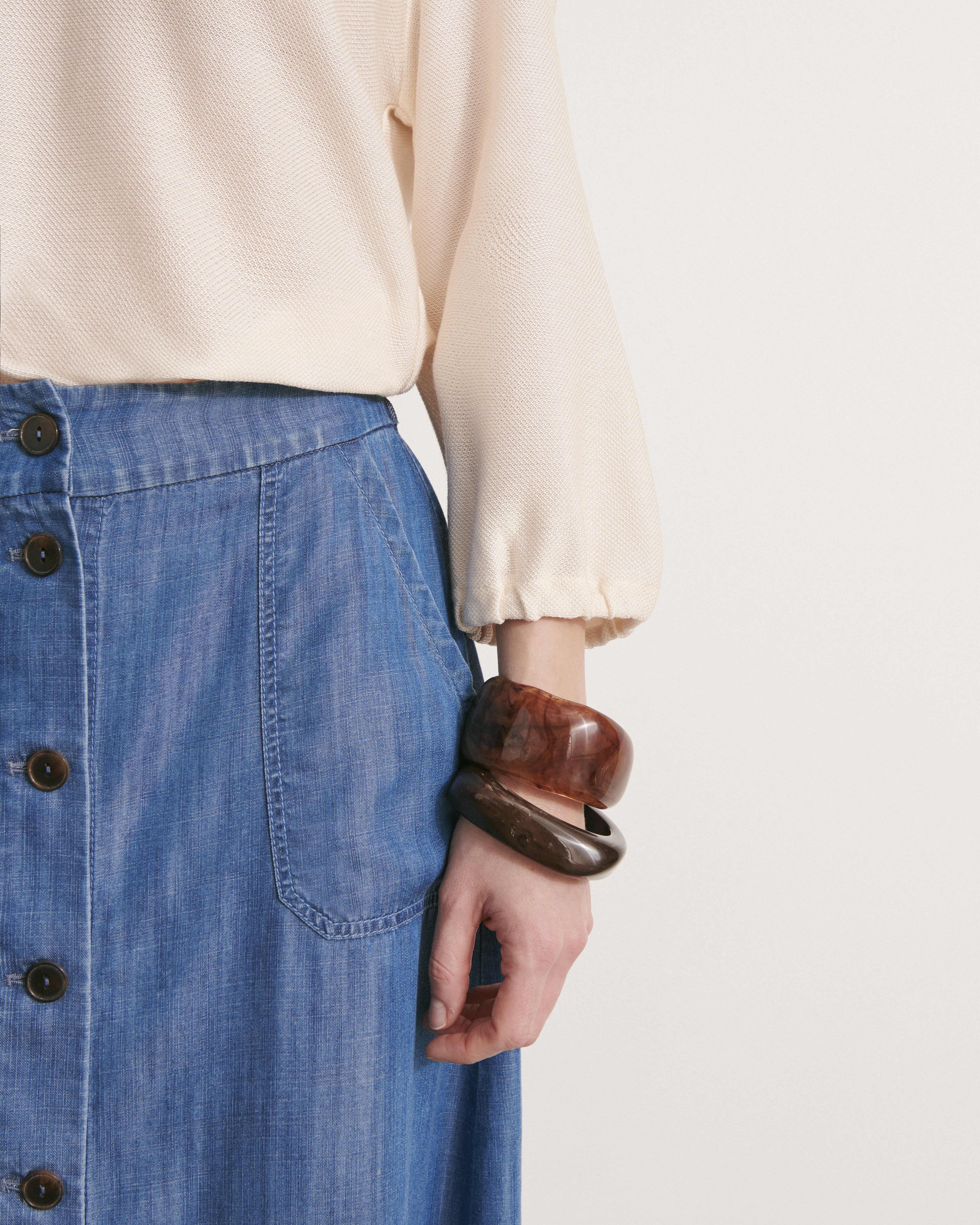 Pull à capuche en viscose ARUSI/11041/761