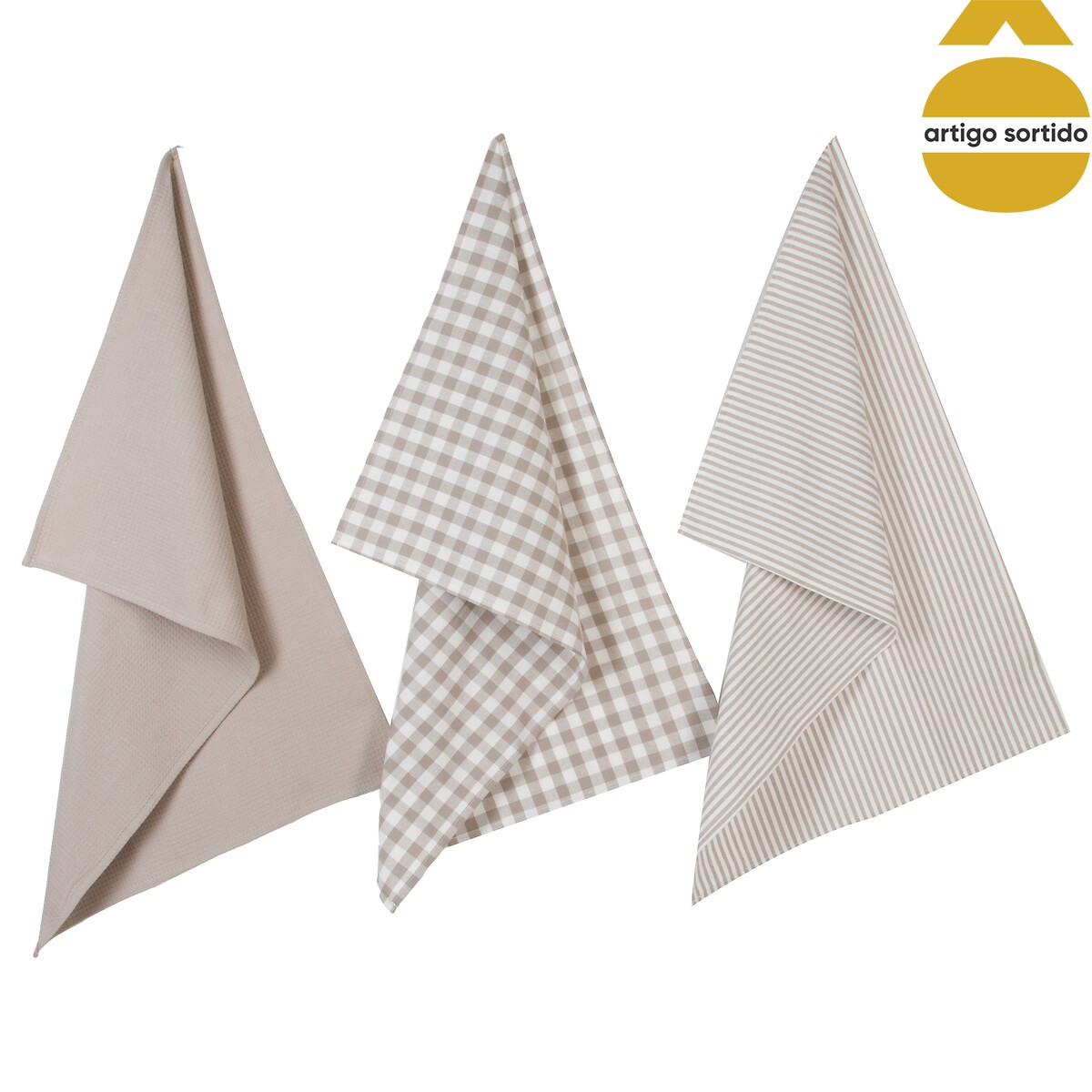 Conjunto de 3 panos cozinha 45x70cm