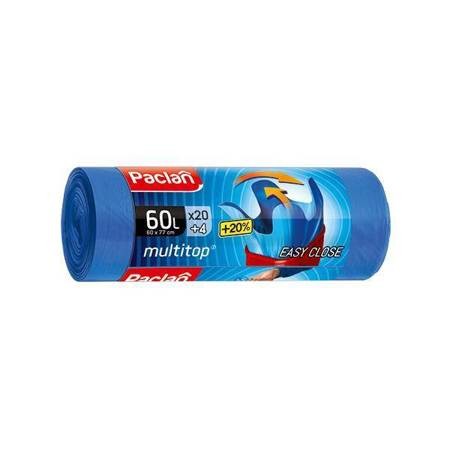 Paclan Multitop worki na śmieci 60L 24 szt.