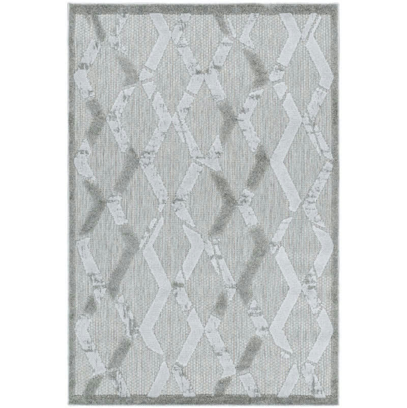 BALI - Tapis extérieur à relief gitgit gris clair 120x170cm