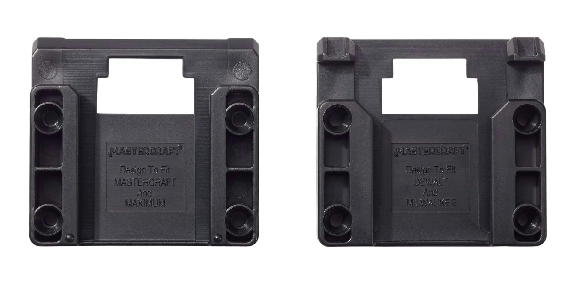 Mastercraft Power Tool Battery Holder, Works with Mastercraft Maximum DEWALT Milwaukee, 2-pk