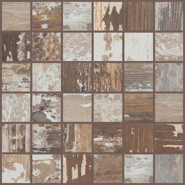 Shaw Timbered Mosaic - 12" Square Mosaic Floor and Wall Tile -