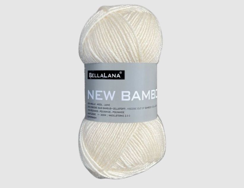 Sockenwolle New Bamboo Natur
