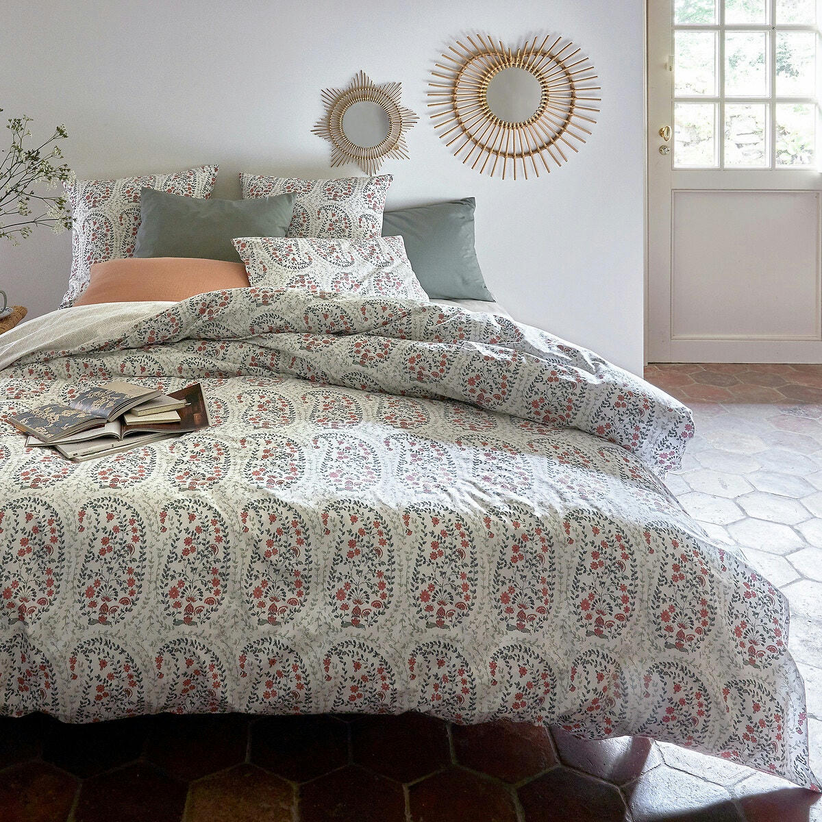Drap plat percale de coton, Shanezia