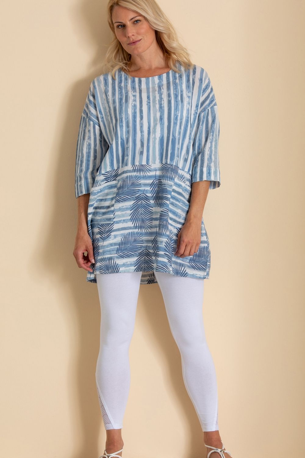 Klass. Printed Oversized Tunic Top