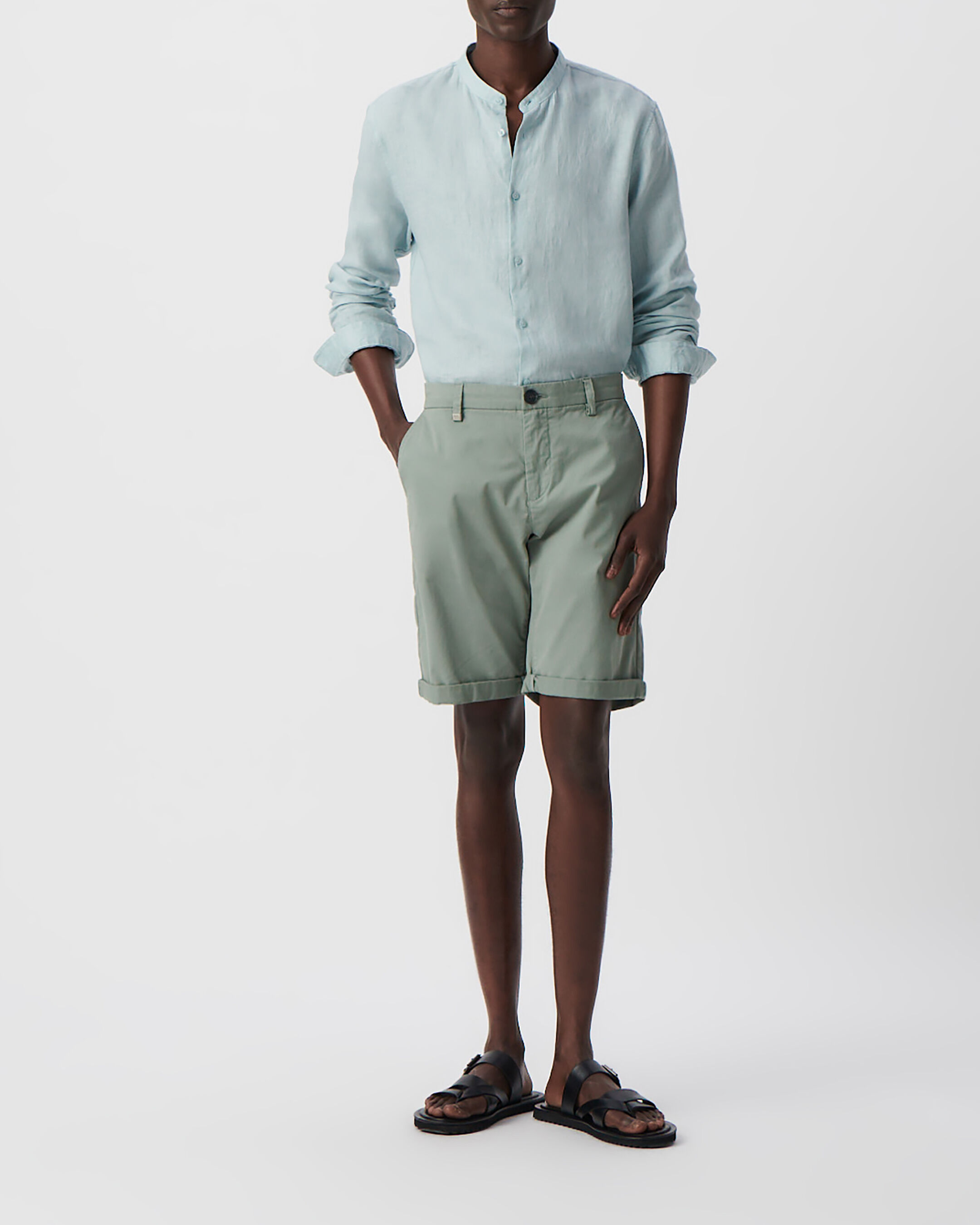Bermuda CHINO TAPERED sable Homme