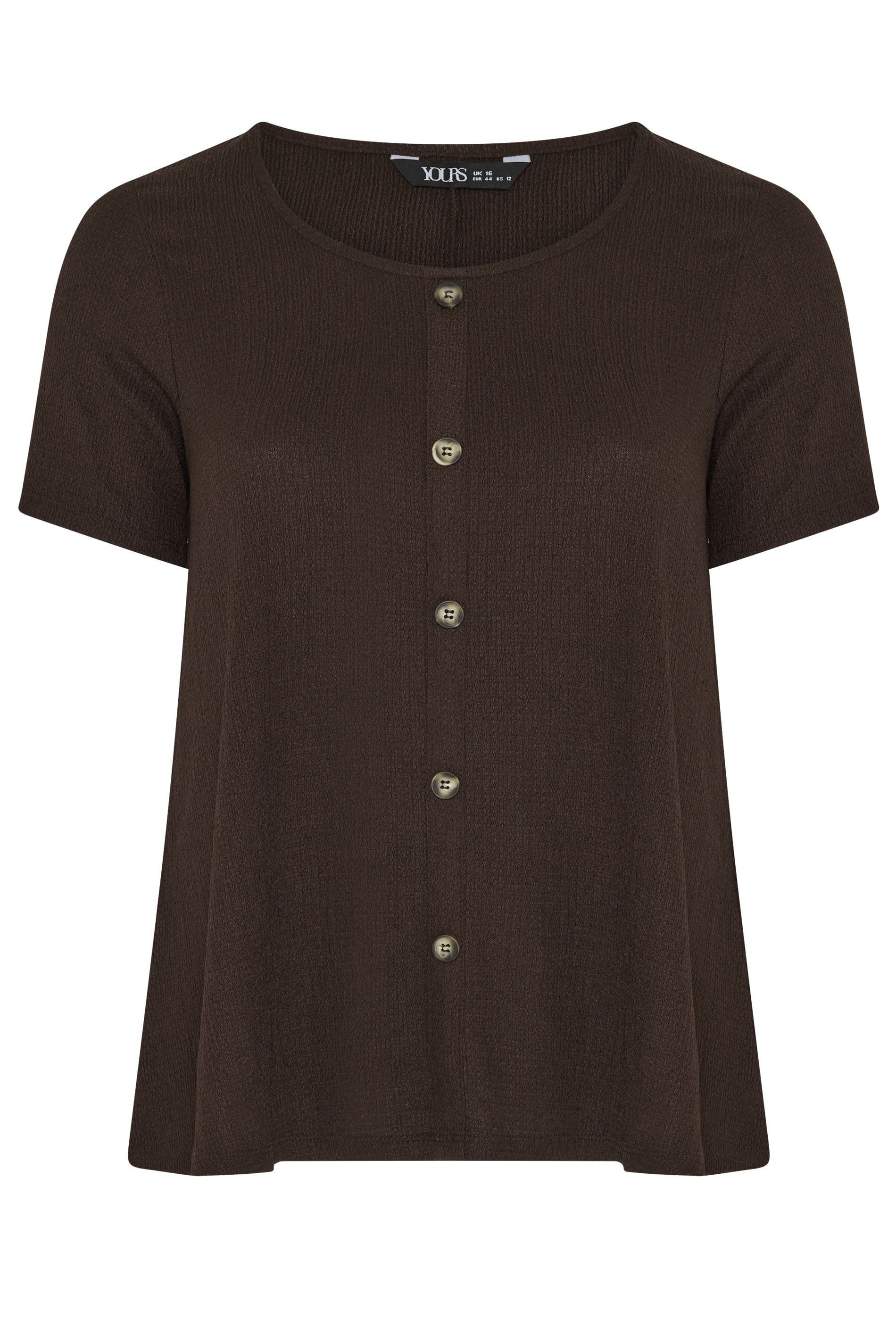 Yours Crinkle Short Sleeve Swing Top