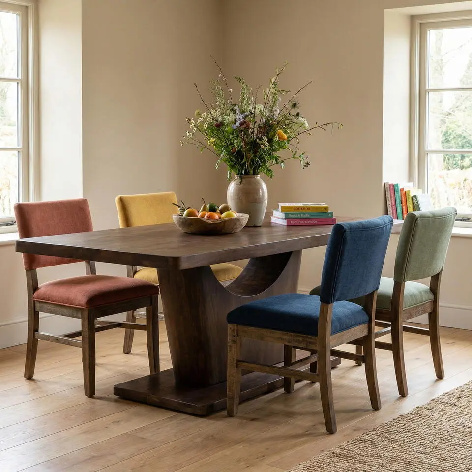 Eettafel Ovaal Bruin Hout - 200x110x76cm - Voco