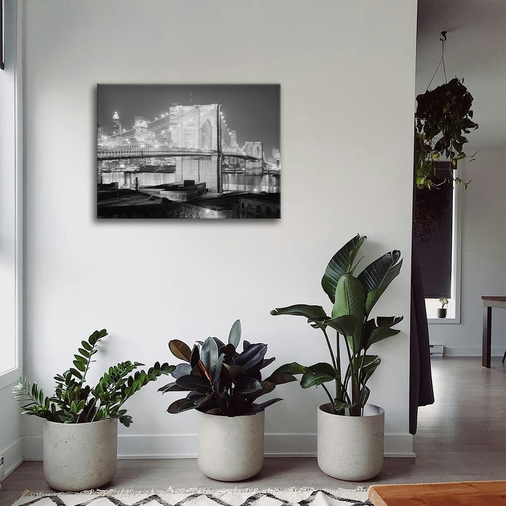 - Tableau lumières sur le pont de Brooklyn 60x75cm