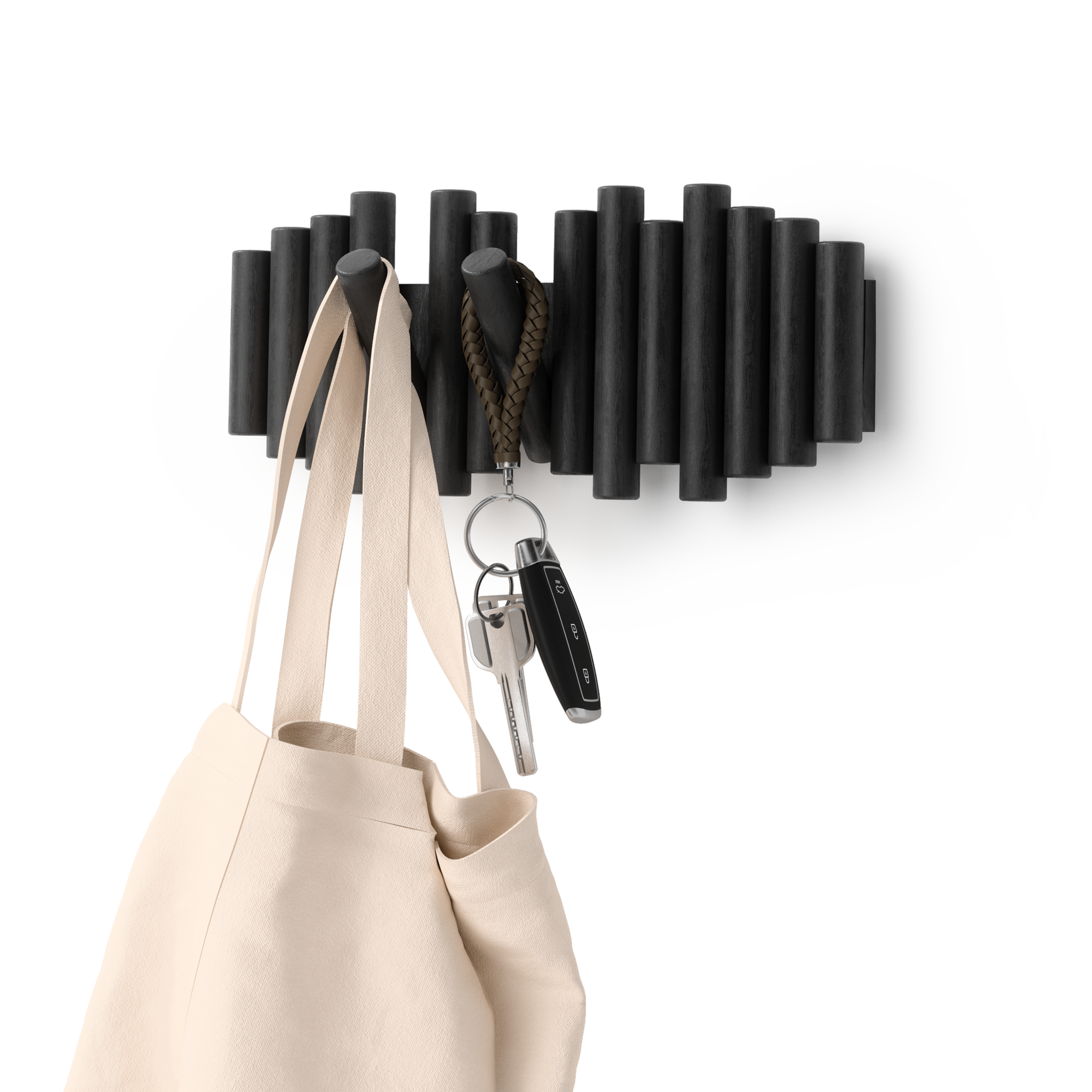 Umbra wandkapstok (5) Picket - 38 x 17 x 4 cm - Zwart
