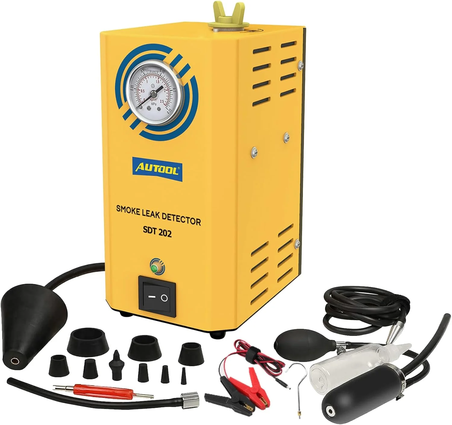 Smoke Machine Automotive Leak Detector,Evap Vacuum Smoke Diagnostic Tester,Pipeline Fuel Leakage Detector Compatible with 12V Vehicles(SDT 202)
