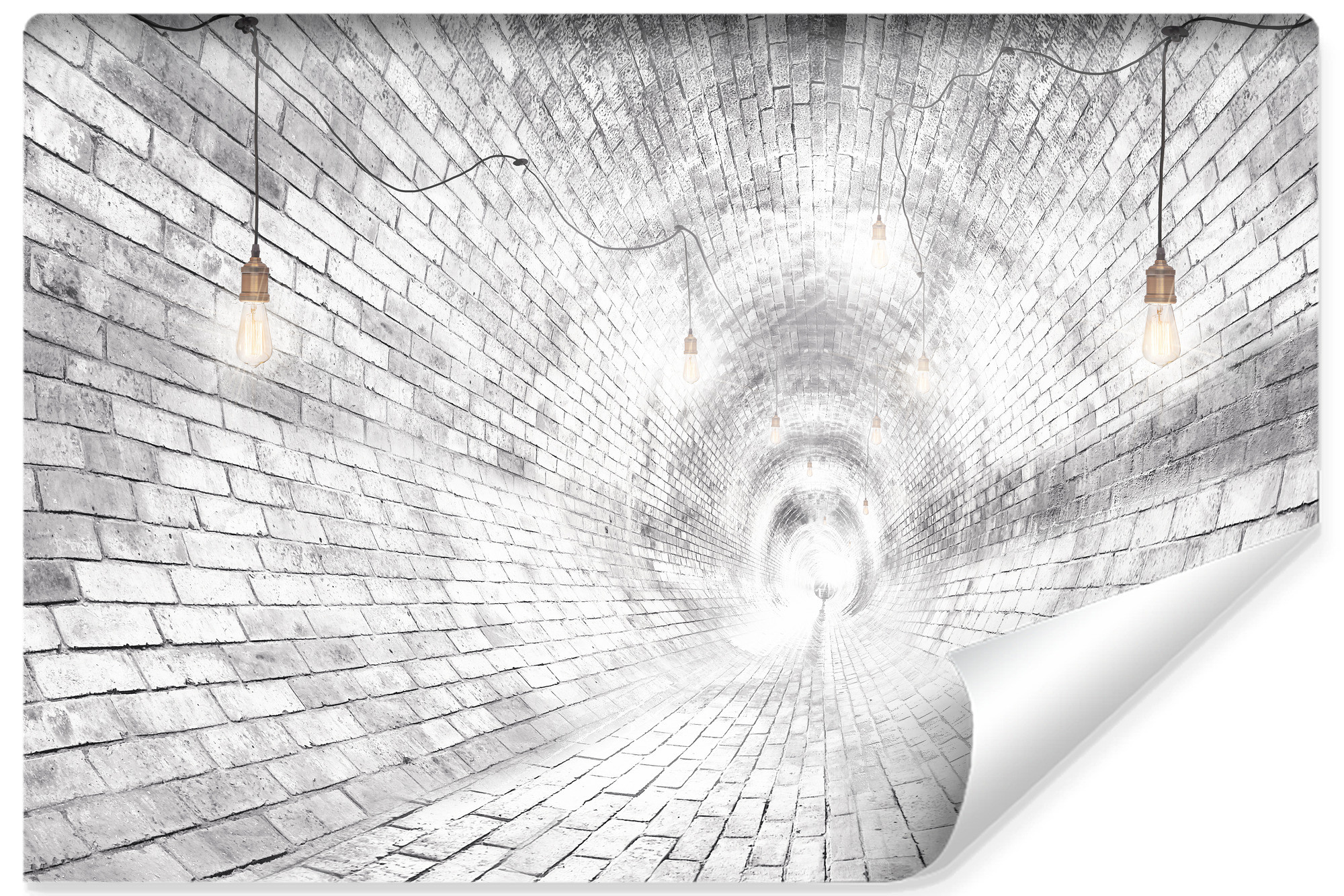 Fototapeta Abstrakcyjny Ceglany Tunel 3D 90x60cm