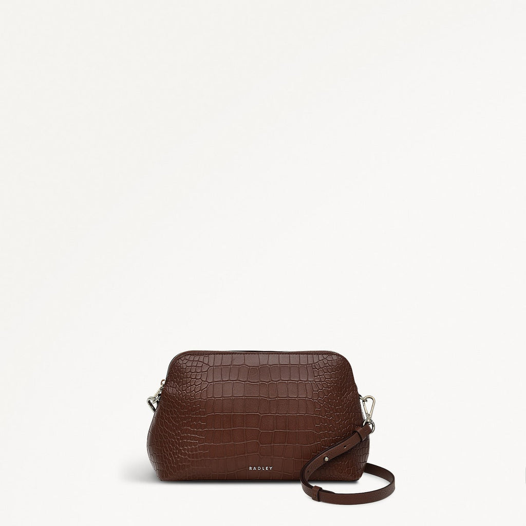 Liverpool Street - Faux Croc Medium Ziptop Crossbdody Bag - RHC24603