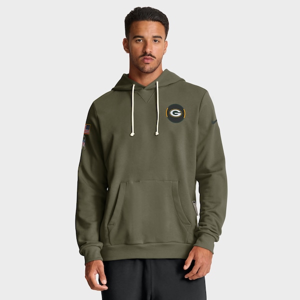 Green Bay Packers Nike 2025 Salute to Service Sideline Standard Issue Dri-FIT Hoodie - Olive