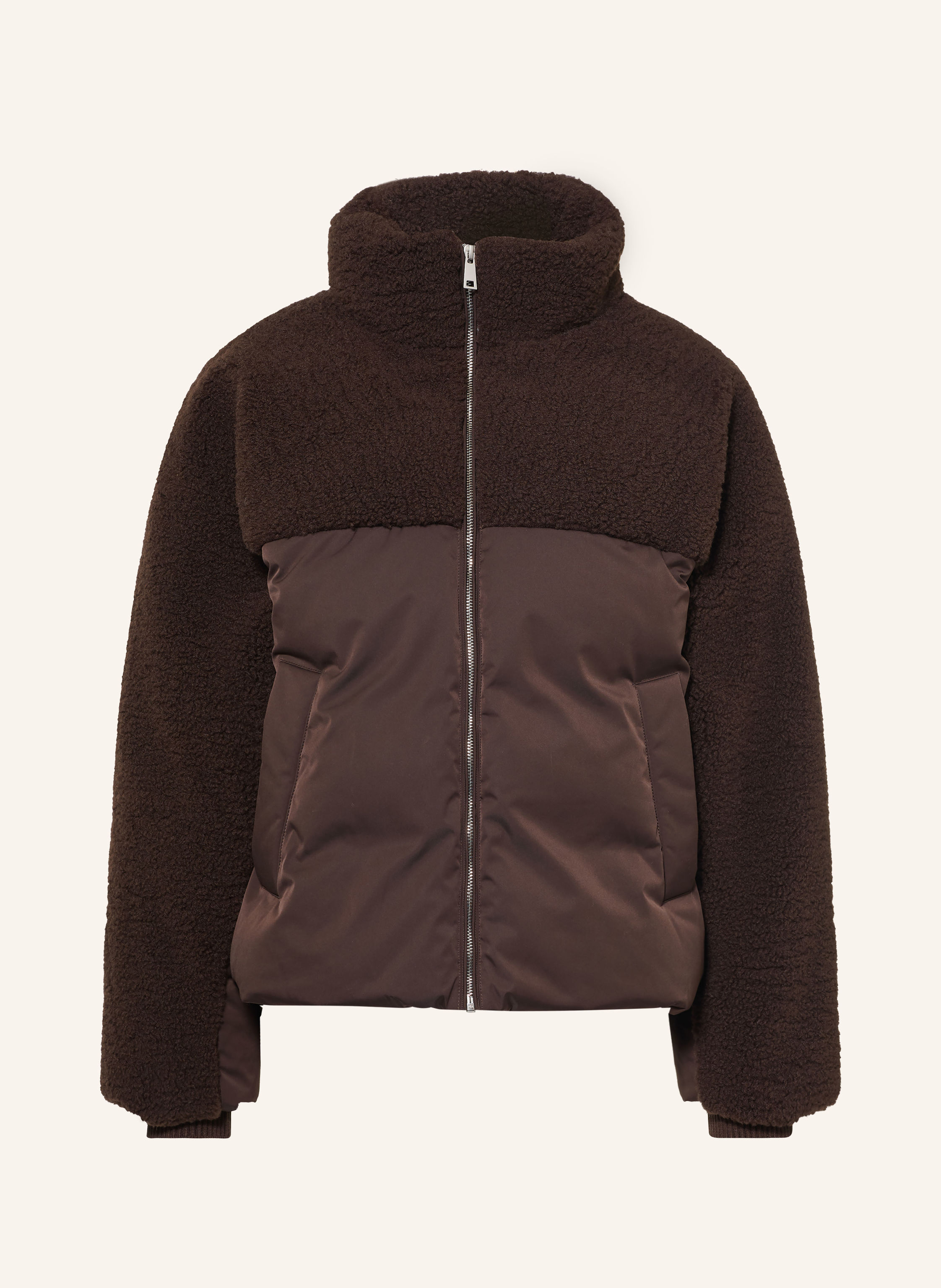 OPUS Kunstpelz-Jacke HAZY im Materialmix
