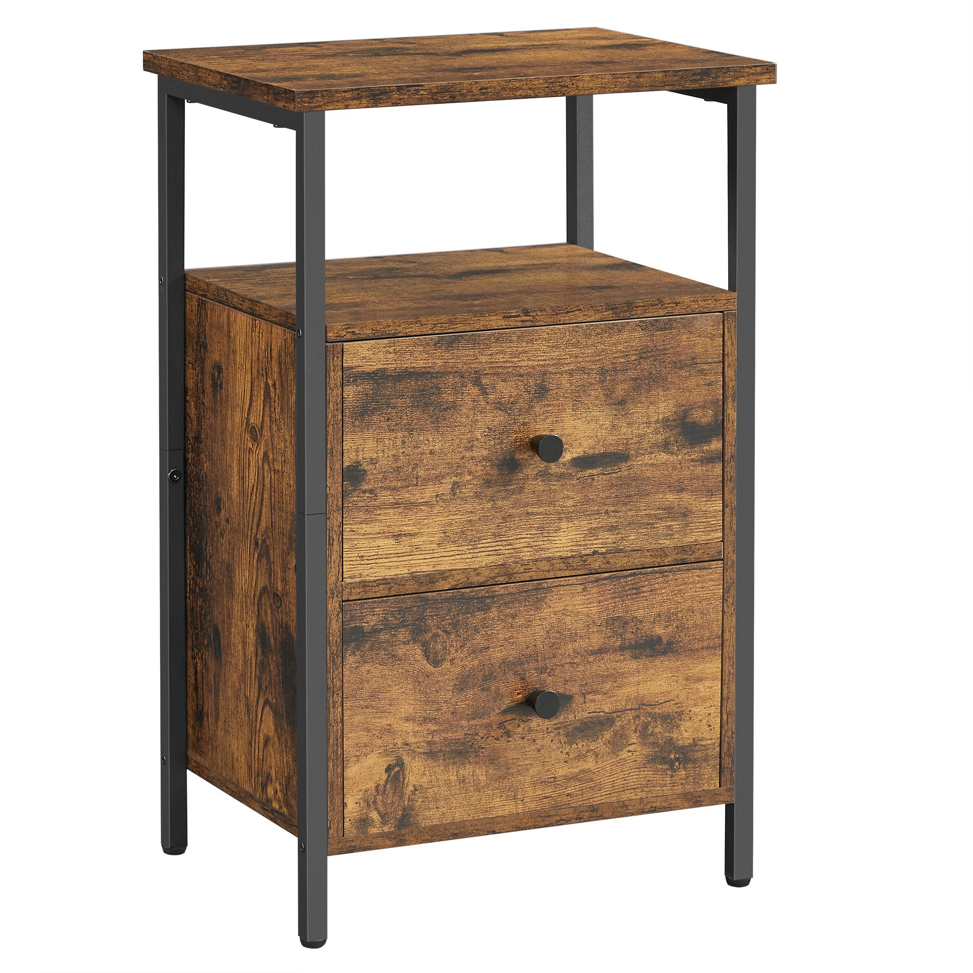 - Table de chevet marron et noir
