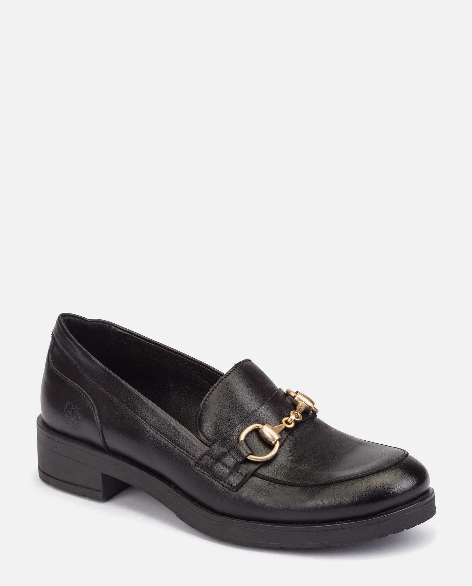 Zapato plano ELVAS-003 negro