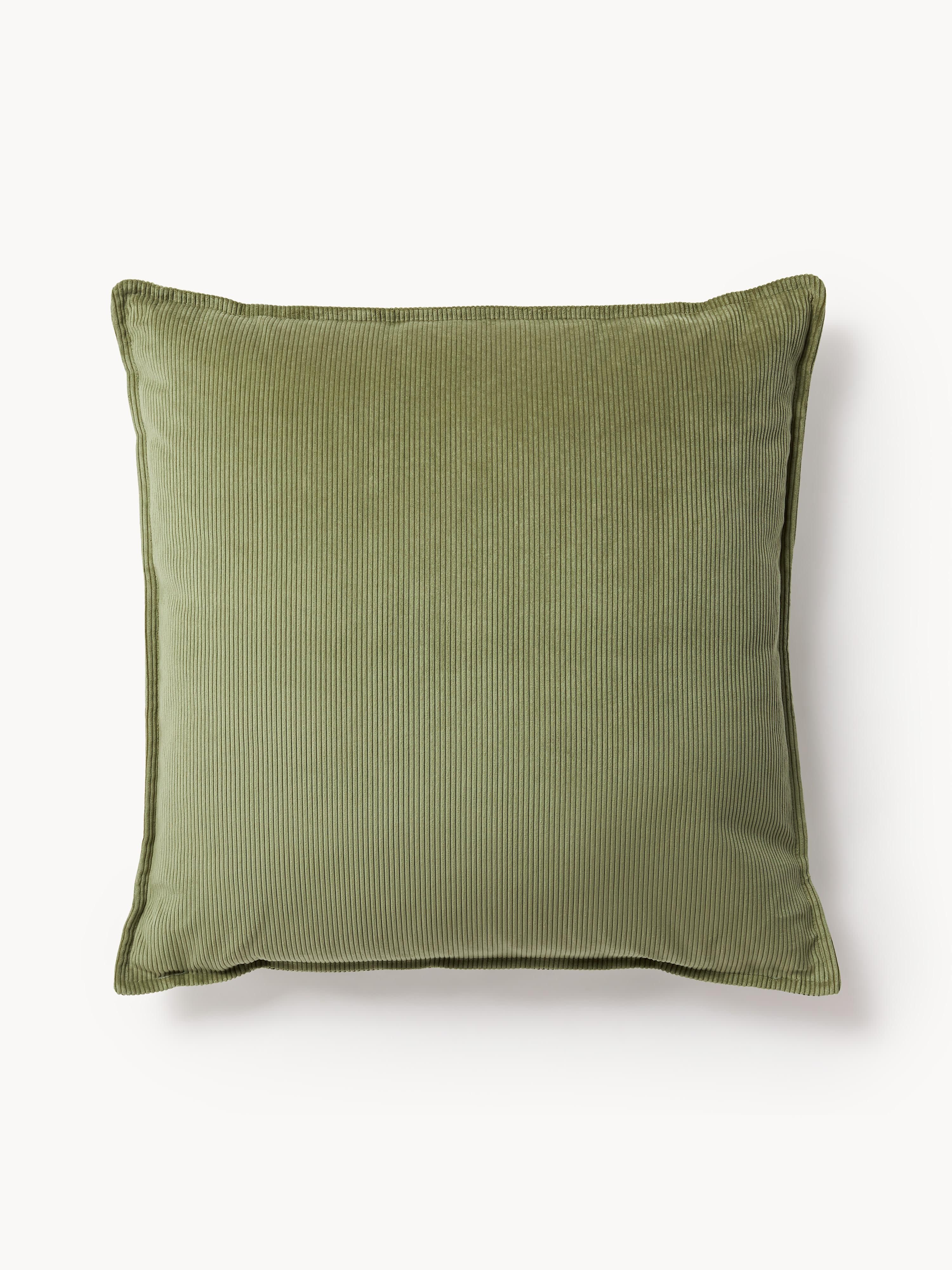 Großes Cord-Sofa-Kissen Lennon, 60 x 60 cm
