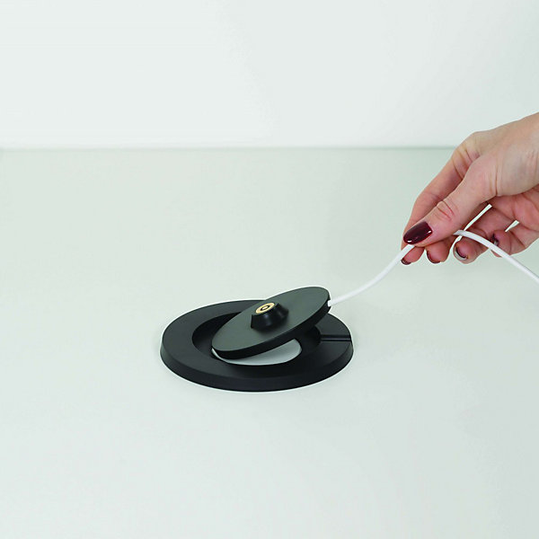 Lampe de table LED Wi-Fi connectée Zafferano Sister Light blanc nacré rechargeable dimmable 2200-2700-3000-4000K 3,2W h33cm
