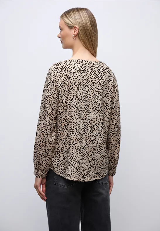 Leo Split Neck Bluse