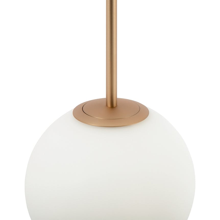 Suspension globe dorée verre dépoli 20 cm DELTONA