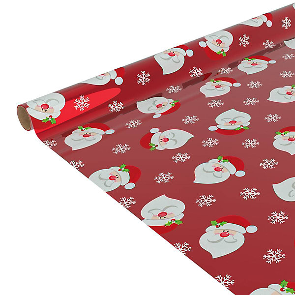 Papier cadeau métallisé imprimé 200x70cm assorti - feeric lights &christmas