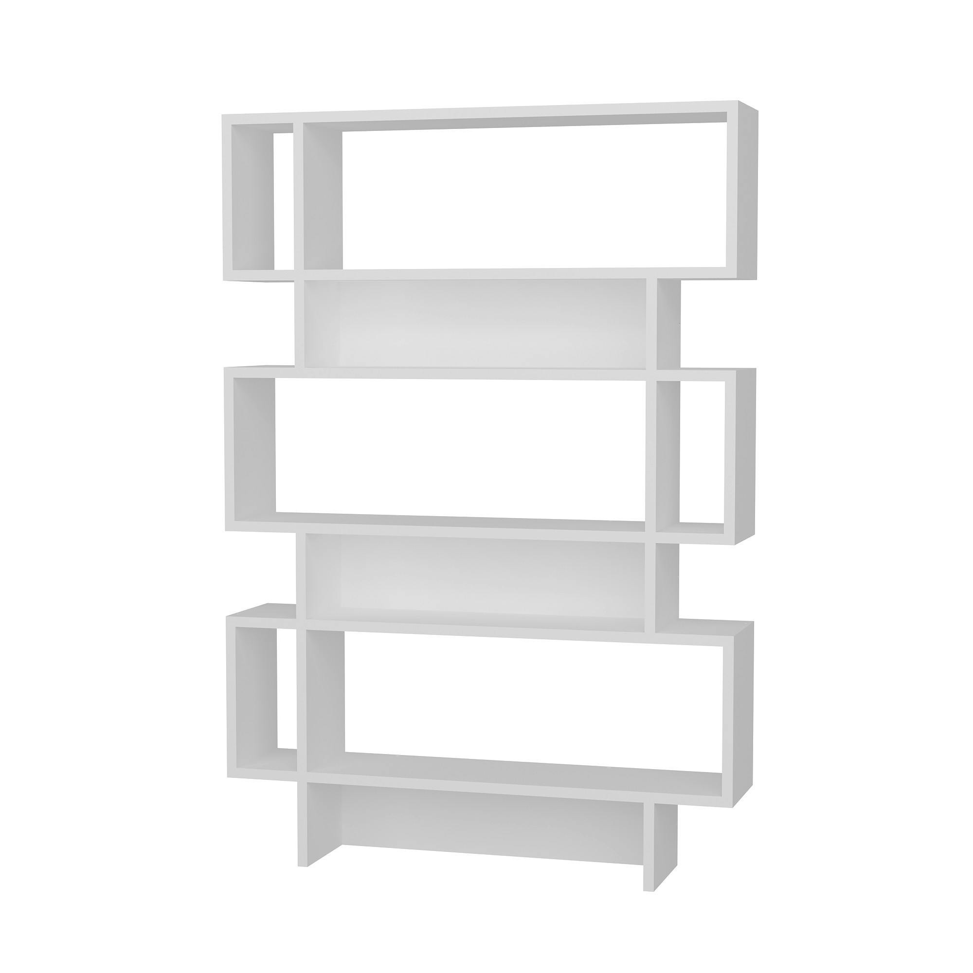 Bibliothèque design blanche niches rectangulaires MARFA