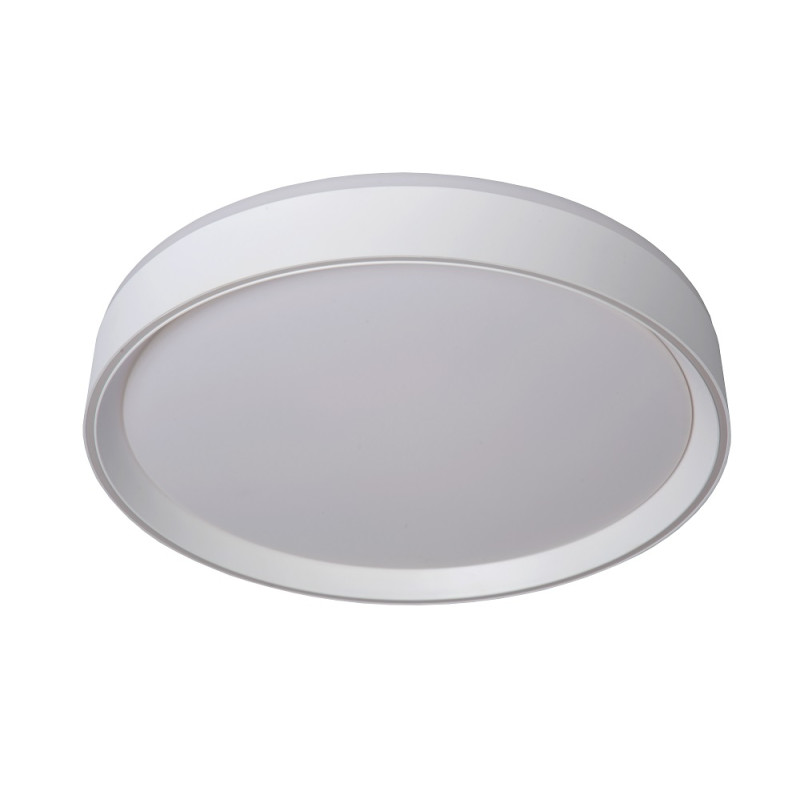 Plafonnier LED Nuria blanc dimmable Ø 40 cm 24 W LUCIDE