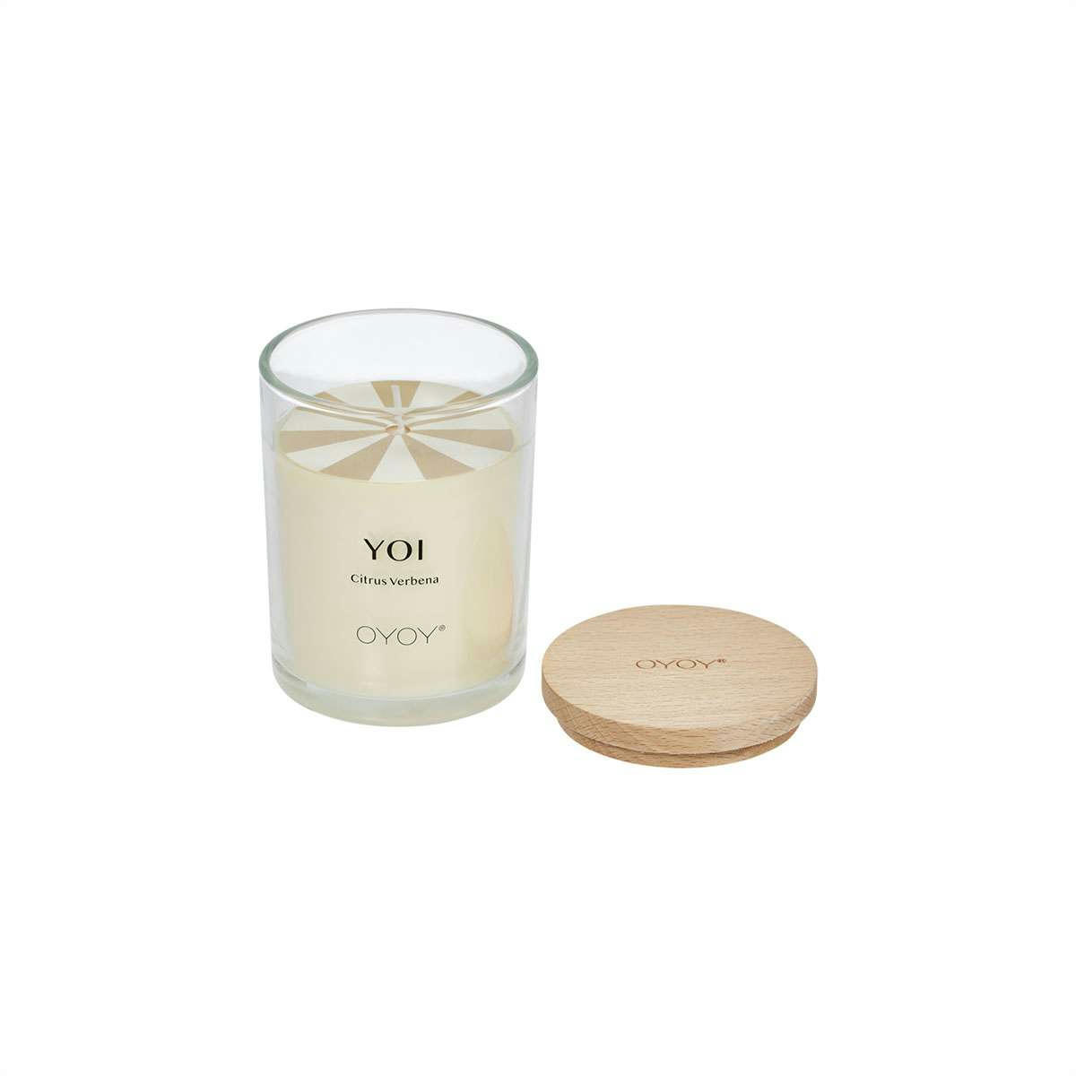 YOI - Bougie transparent en cire de soja Ø7,5xH10cm