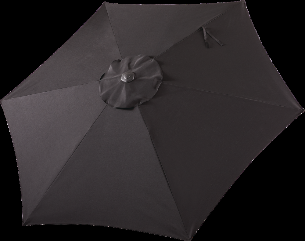 CANVAS Outdoor/Patio Market Umbrella w/ Crank Handle, Black, 9-ft