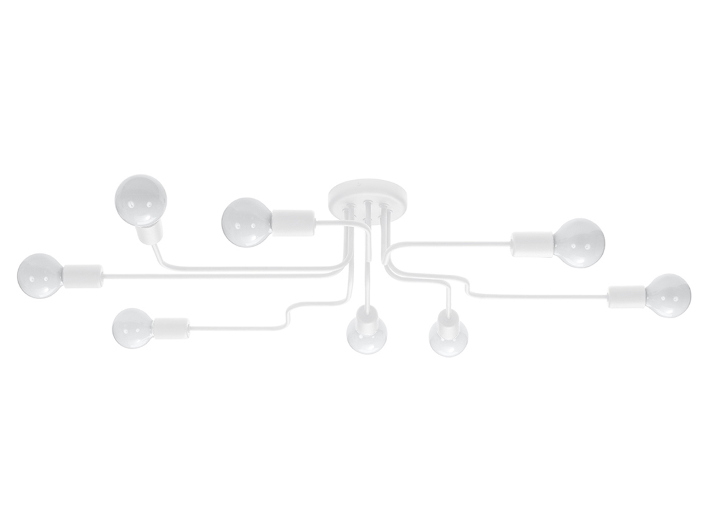 Lampa sufitowa Vector 8-punktowa stalowa biała