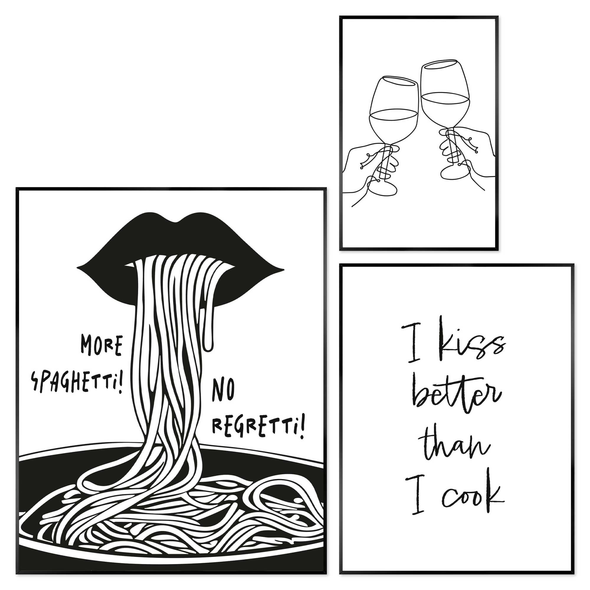 Reinders - Italiaans diner - Wanddecoratieset in verschillende formate