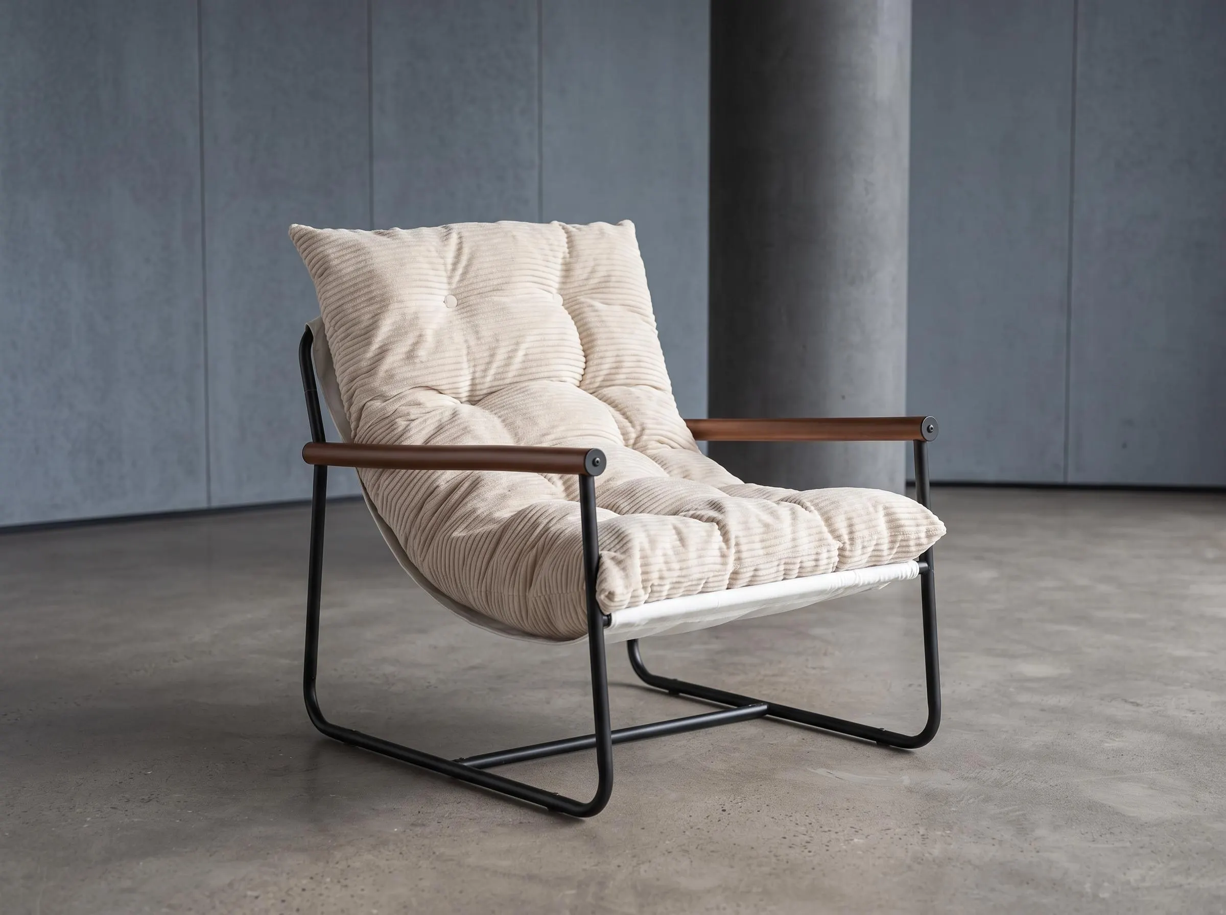 Accent Chair, Modern Upholstered Armchair, Lounge Chair with Metal Frame for Living Room or Bedroom