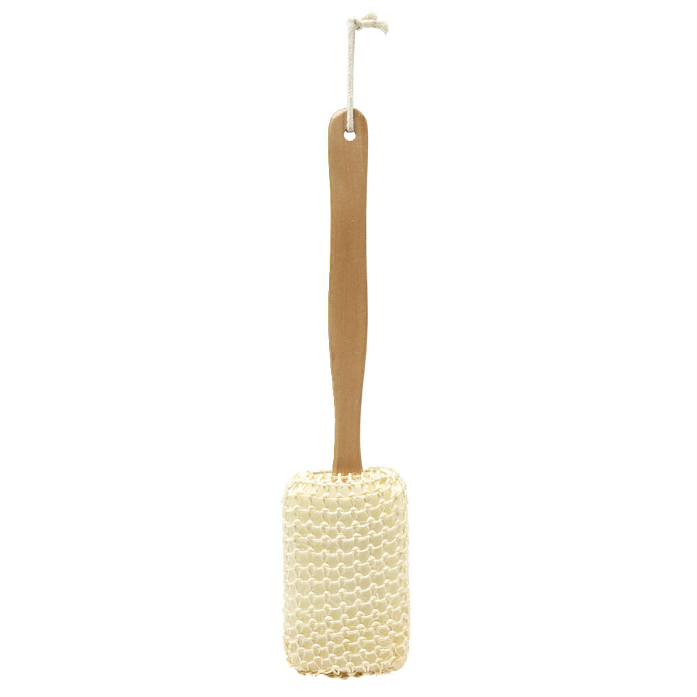 éponge de douche avec manche en bois L38cm