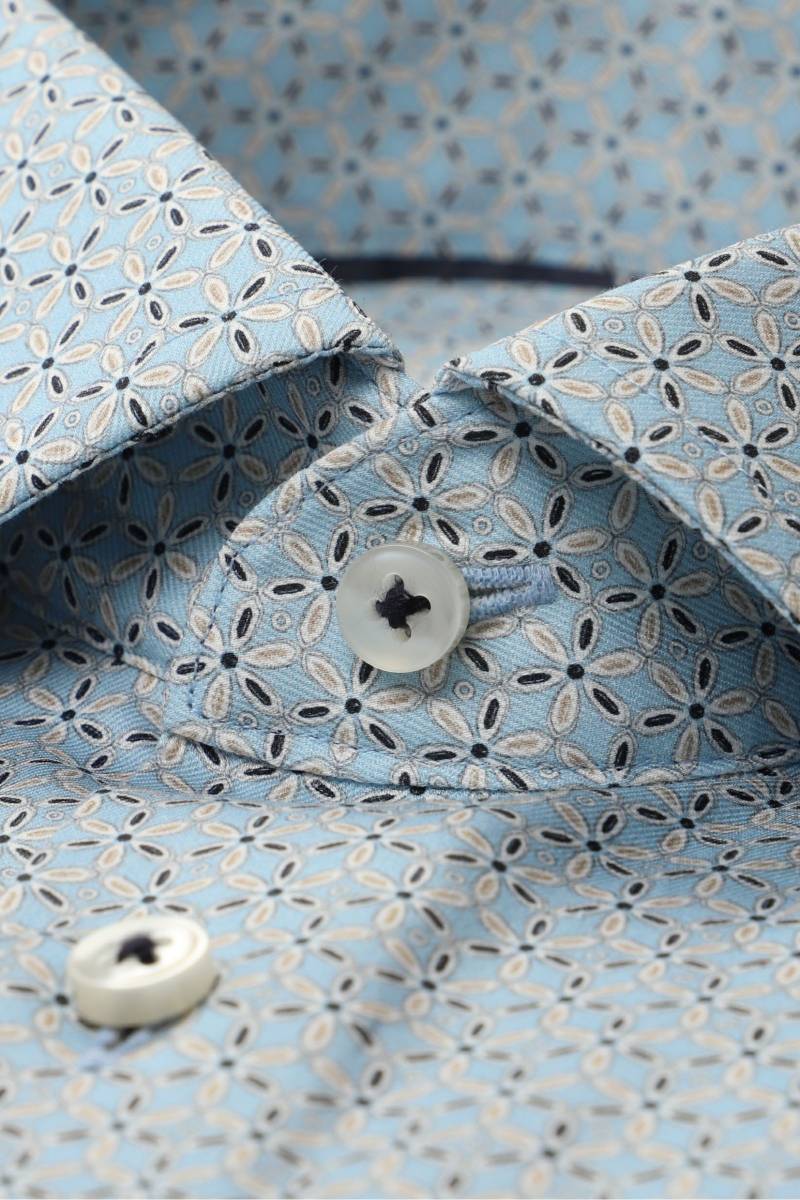 ETERNA 1863 Slim Fit Hemd hellblau, Bedruckt