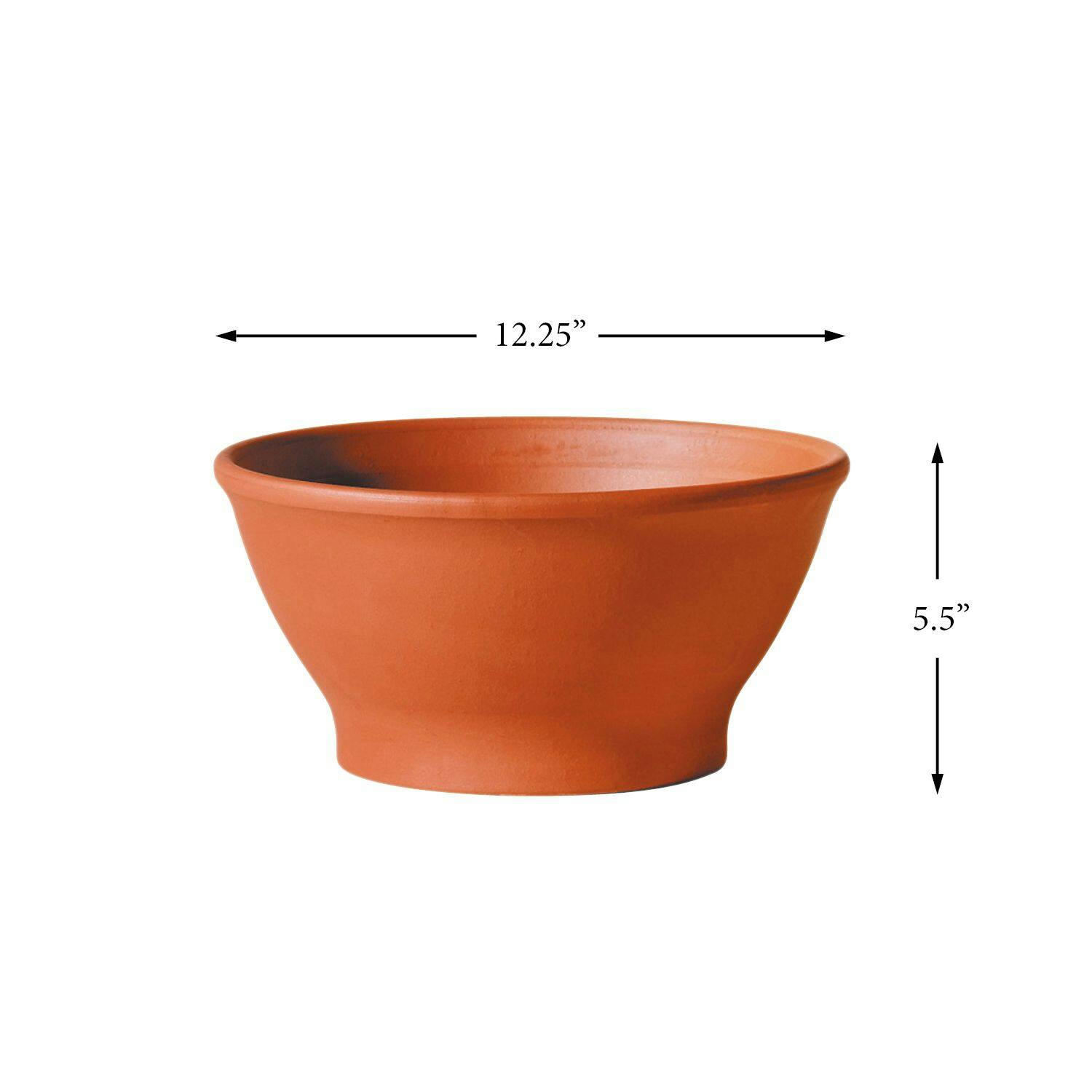 Clay Terra Cotta Planter Bowl, 12.25-in, Red