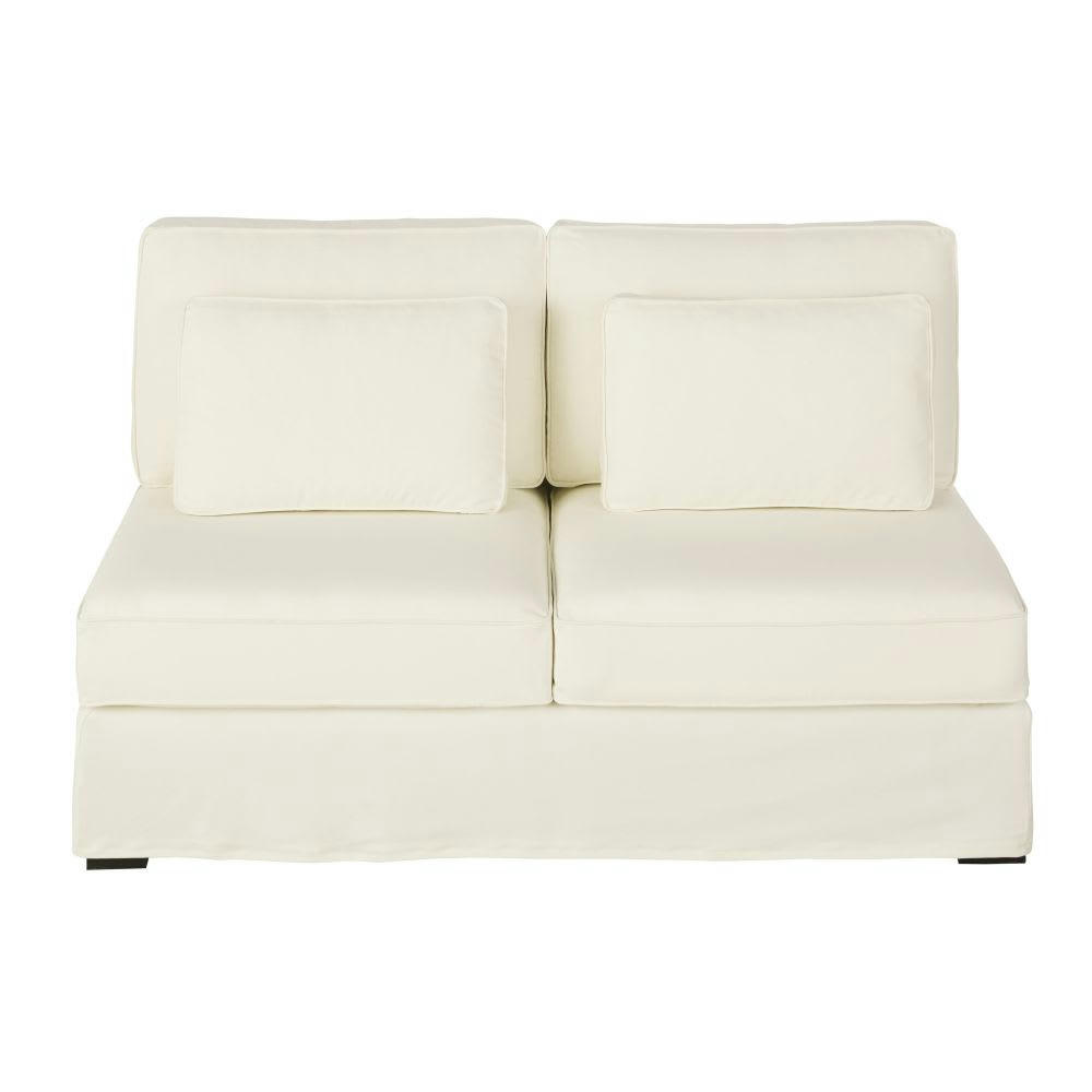 Milano - Chauffeuse pour canapé modulable 2 places en toile ivoire