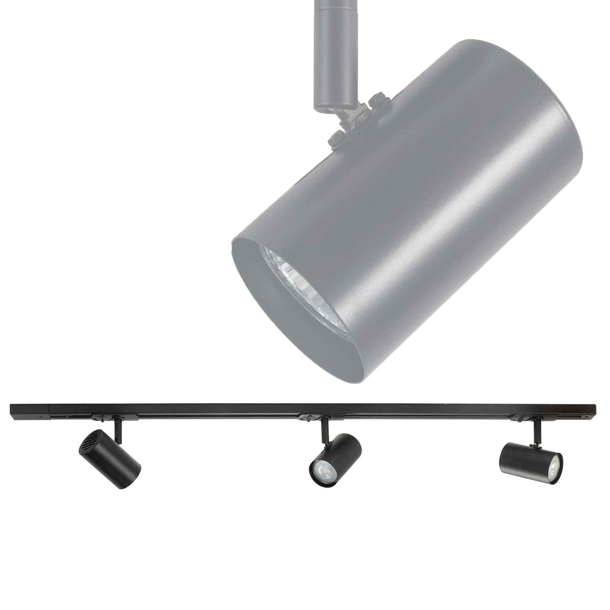Highlight railsysteem Trackline - 3 lichts - 100 x 16  cm - zwart