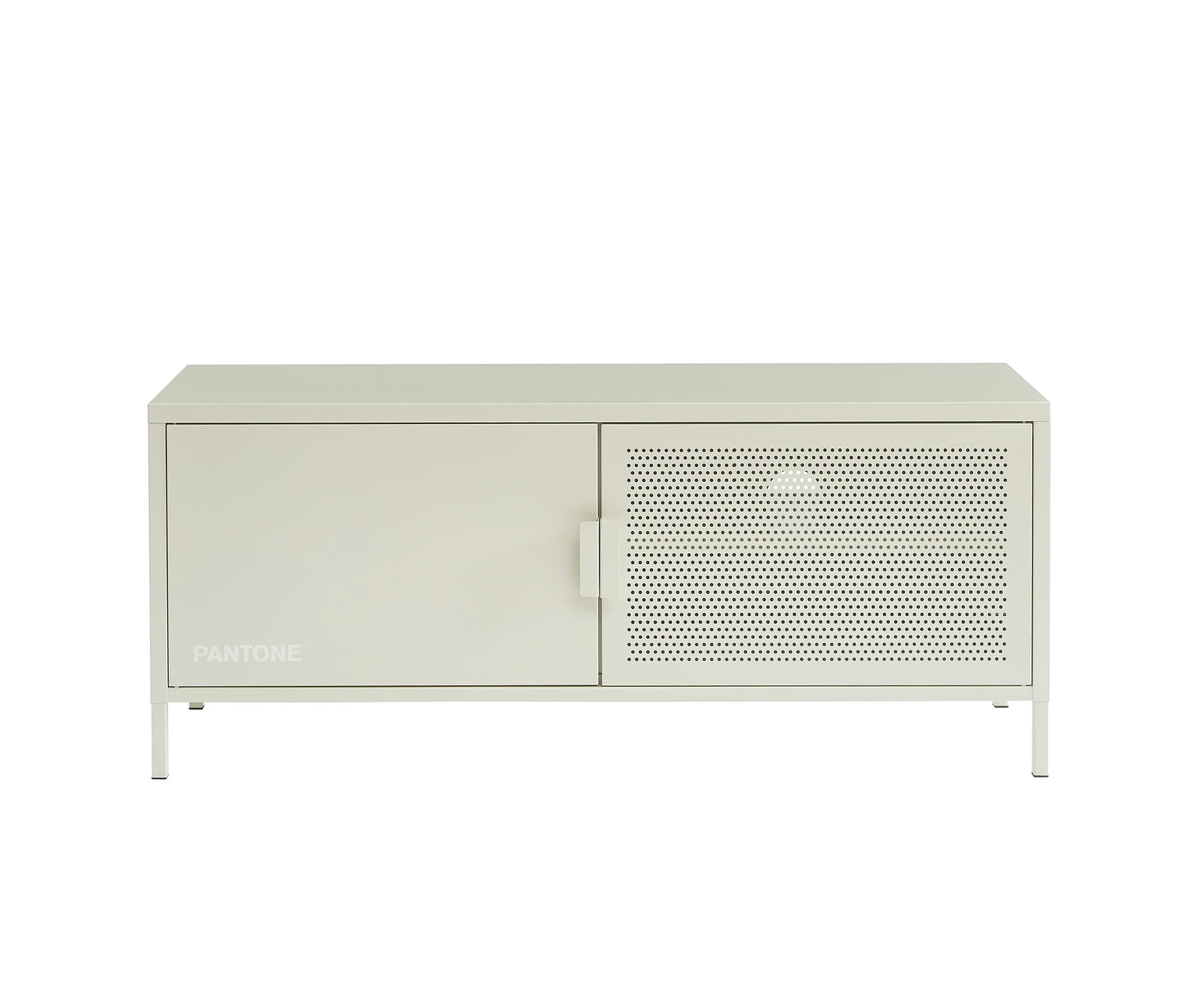 PANTONE - Meuble tv  métal beige sable 120cm