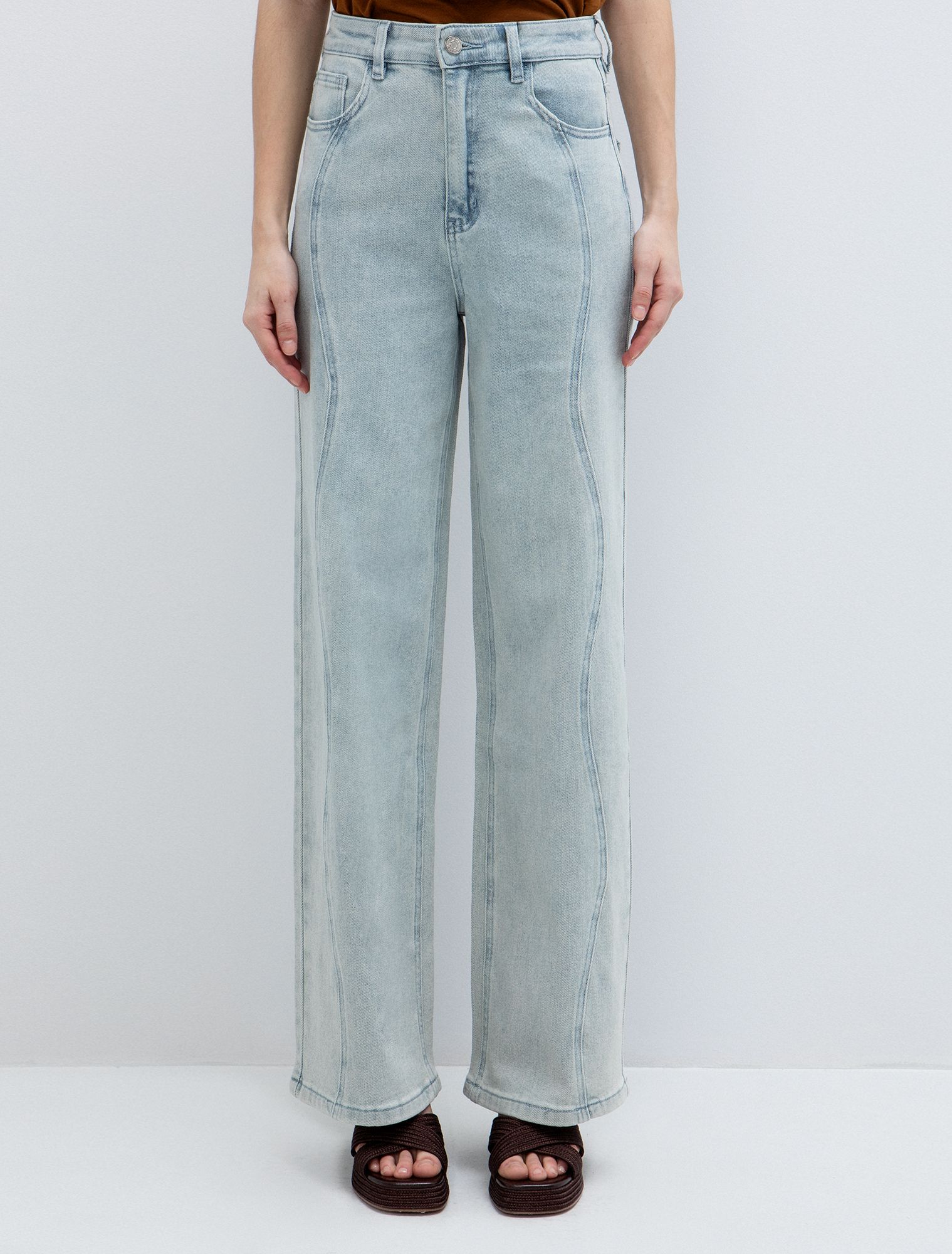 Straight τζιν με ραφές