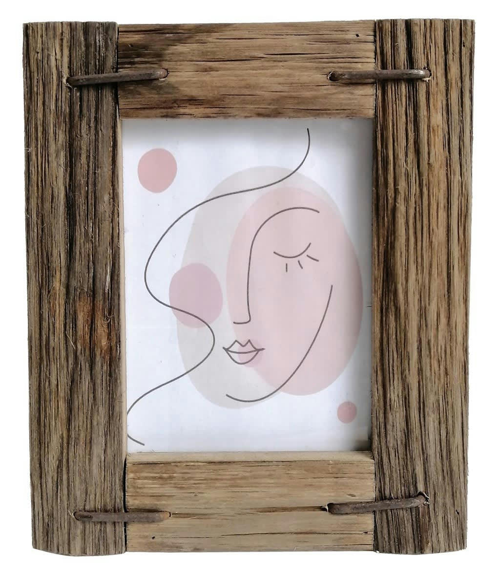 - Cadre photo en bois recyclé pour photo 13 x 18 cm