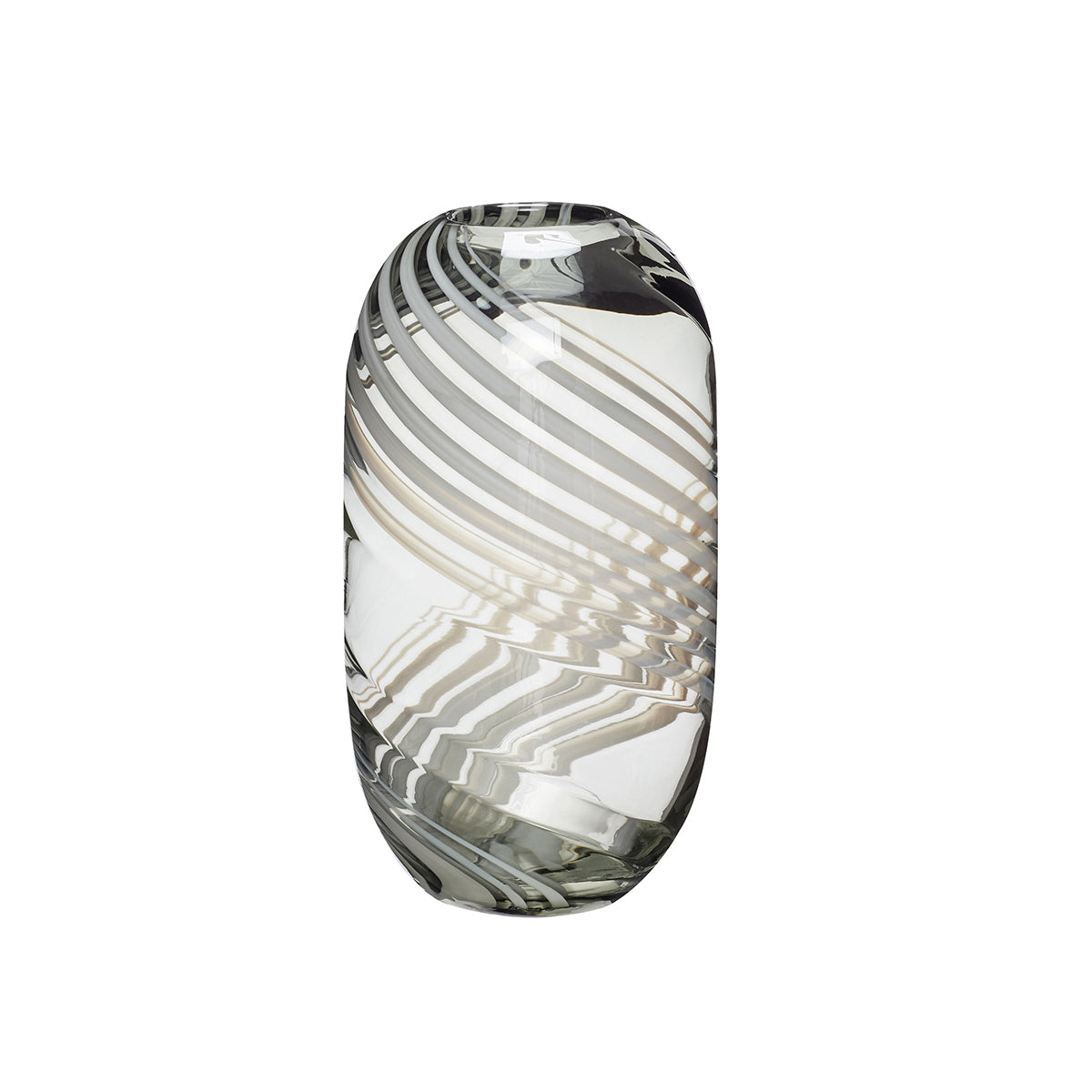 Hübsch vaas Swirl - glas - ø15xh28cm
