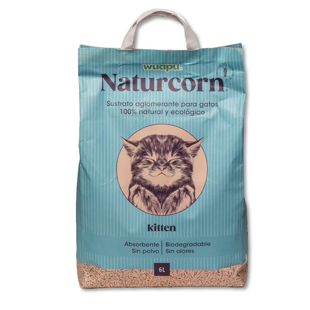 Wuapu Naturcorn Kitten 6L cat litter 6 units