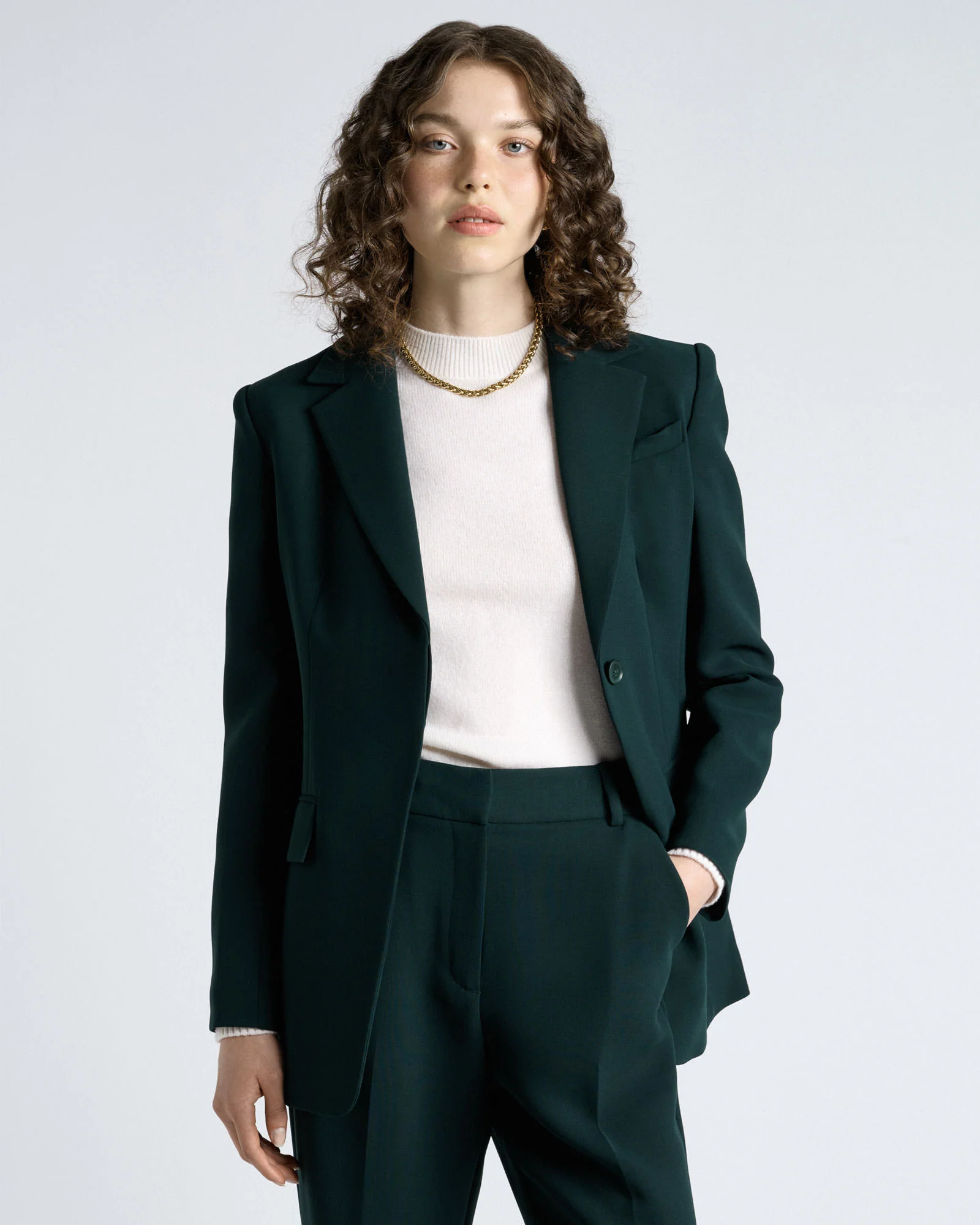 Jade Double Weave Blazer