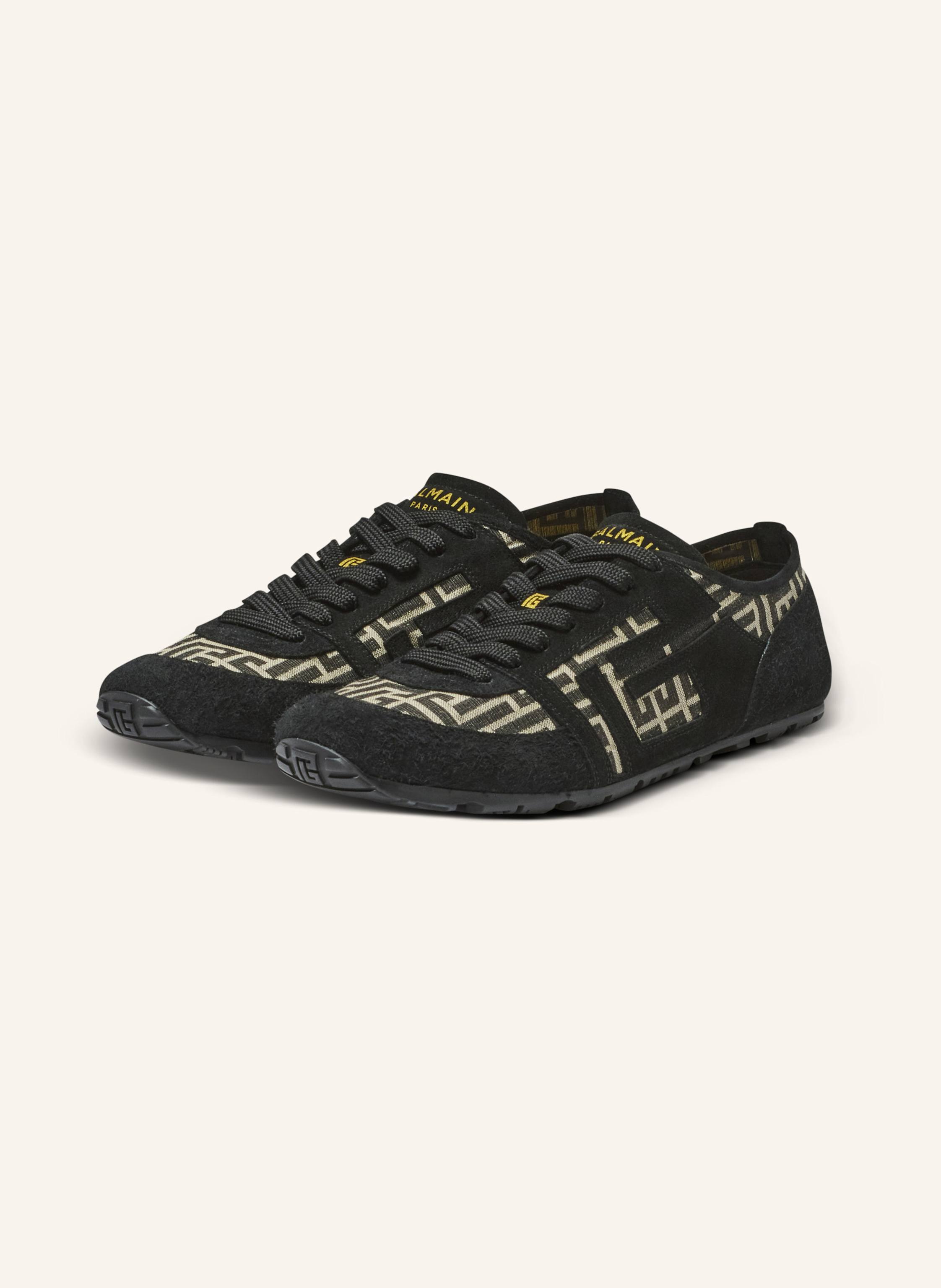 BALMAIN Sneakers Racer 45 aus Monogramm-Jacquard