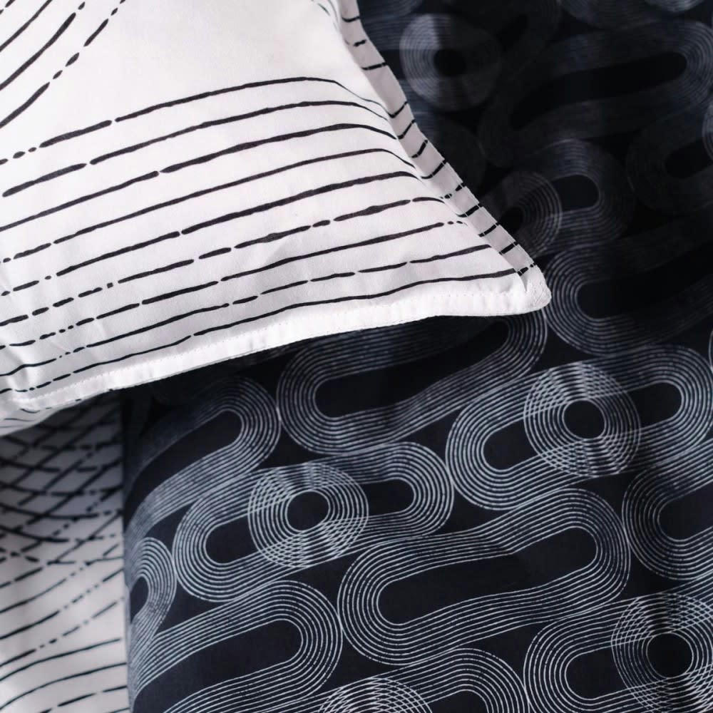 CONCENTRICO - Parure de couette 100% coton 57 fils imprimée 260x240 2 taies