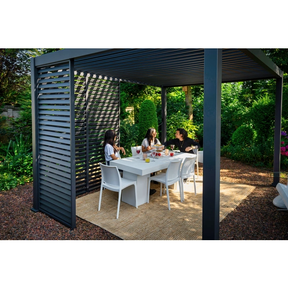 Pergola-Lamellenwand, Höhe: 236 cm, anthrazit, pulverbeschichtet