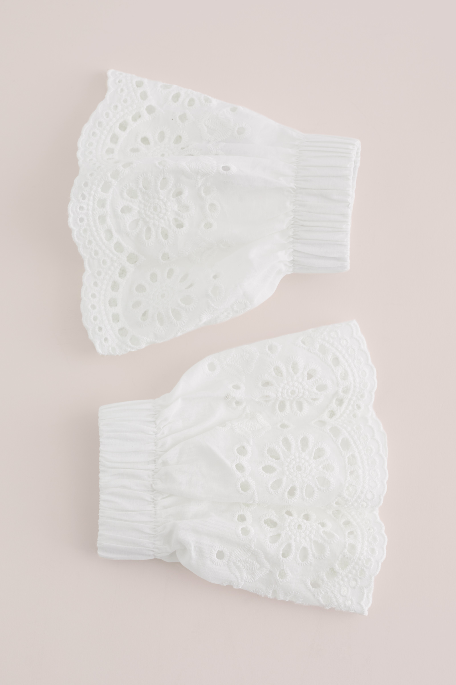 Dames mouwboord met broderie anglaise