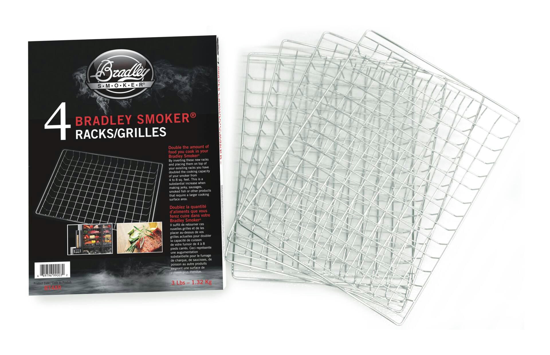 Bradley Smoker Grate Racks, 4-pk, 11 x 2 x 15-in