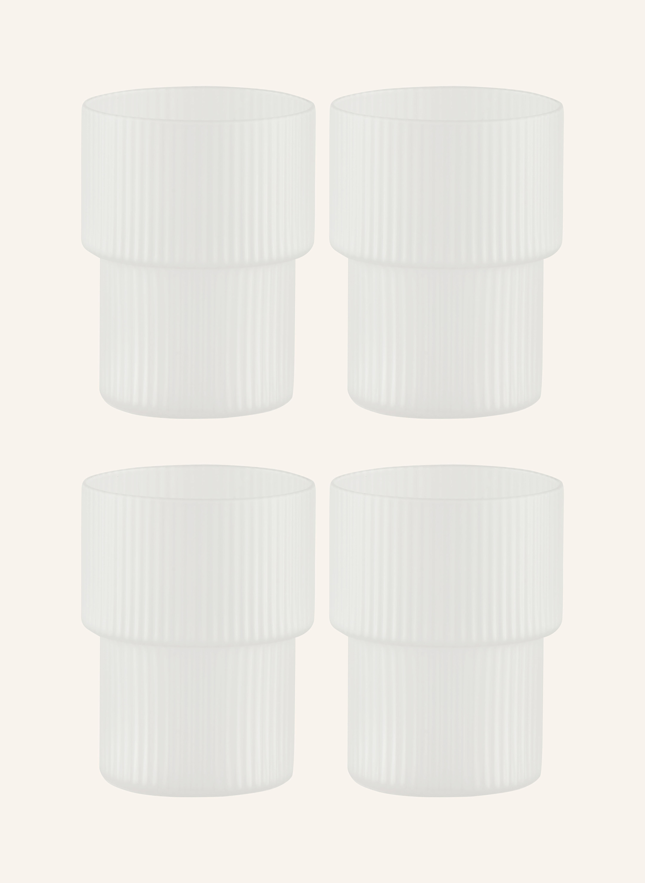 Ferm LIVING 4er-Set Trinkgläser RIPPLE